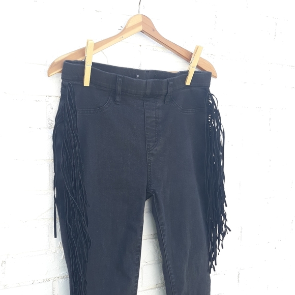 Judy Blue Black Fringe Jeans size 9/29 - Picture 5 of 9